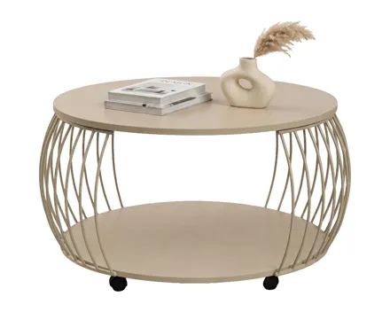 Couchtisch Taiwan MDF creme Ø 80 cm