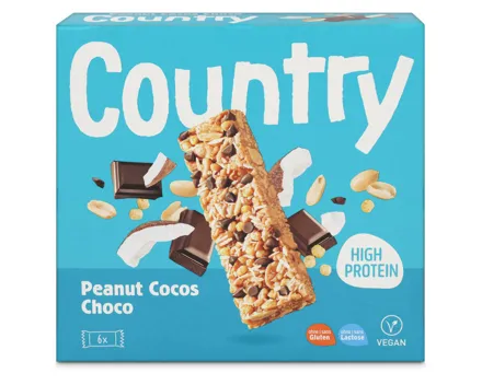 Country Protein Peanuts Cocos Choco 6x30g