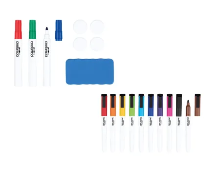 Crelando Whiteboard-Set, 8-tlg./Whiteboard Stifte-Set, 10-tlg.
