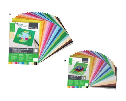 Crelando® Tonzeichenpapier-/Fotokarton-Block