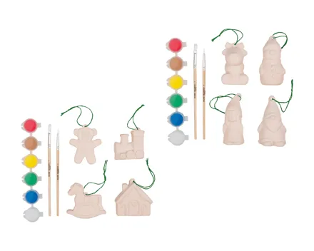 Crelando® Weihnachtsfiguren-Malset, 12-tlg.