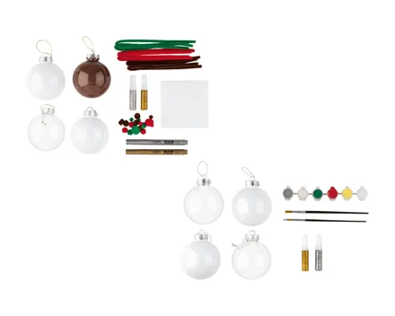 Crelando® Weihnachtskugeln-Malset/-Bastelset