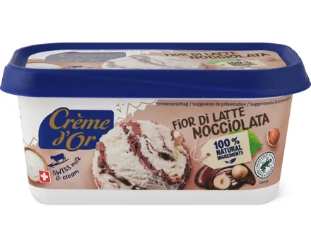 Crème d'Or Glace Fior di Latte Nocciolata