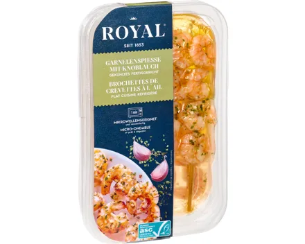 Crevettenspiesse mit Knoblauch
