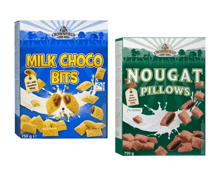 CROWNFIELD Nougat Pillows/Milk-Choco-Bits