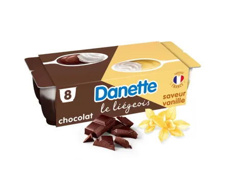 Danette Le Liégeois Choco-Vanille 8x100g