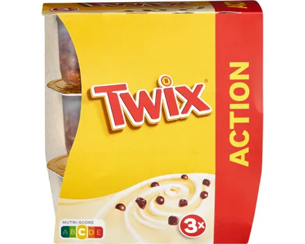 Danone Joghurt Twix mit Caramelsauce