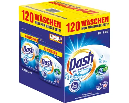 Dash Caps Waschmittel Alpen Frische 2 x 60 Waschgänge