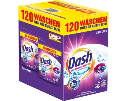 Dash Caps Waschmittel Color Frische 2 x 60 Waschgänge