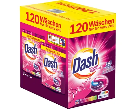 Dash Caps Waschmittel Color Frische 2 x 60 Waschgänge
