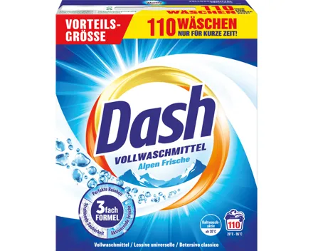 Dash Pulverwaschmittel Alpen Frische 110 Waschgänge
