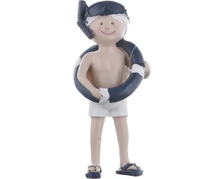 Dekofigur Mann im Badeanzug Blau