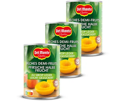Del Monte Pfirsichhälften leicht gezuckert 3x235g