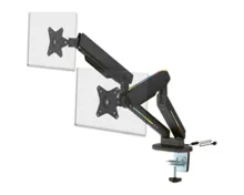 DELTACO A NORDIC BRAND Dual Monitor Arm GAM-135, Schwarz
