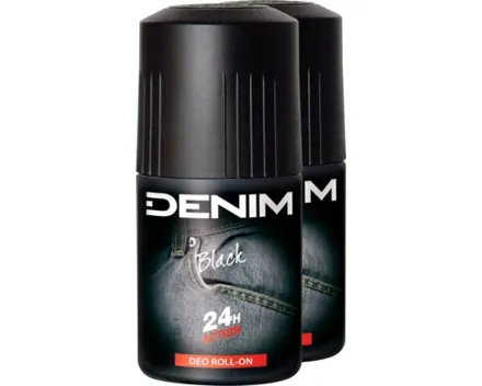 Denim Deo Roll On Black 2 x 50 ml