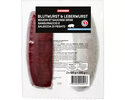 Denner Blutwurst und Leberwurst