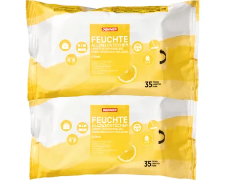 Denner feuchte Allzwecktücher