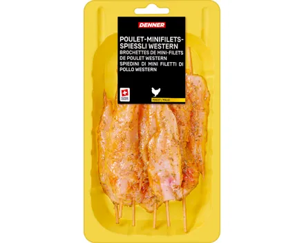 Denner Poulet-Minifilets-Spiessli Western