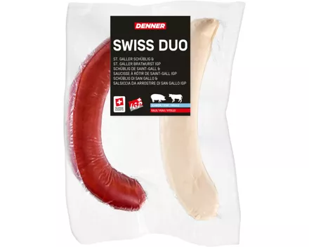 Denner Swiss Duo St.Galler Schüblig & St. Galler Bratwurst IGP