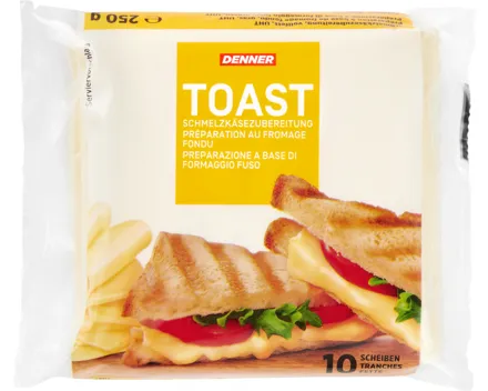 Denner Toast Schmelzkäsezubereitung