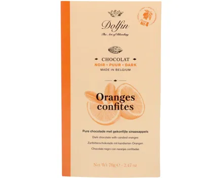 Dolfin chocolat noir ecorces orange