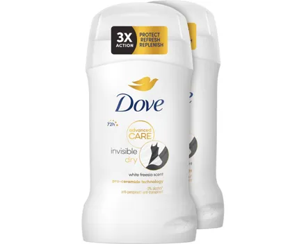 Dove Deo-Stick Invisible Dry 2 x 50 ml