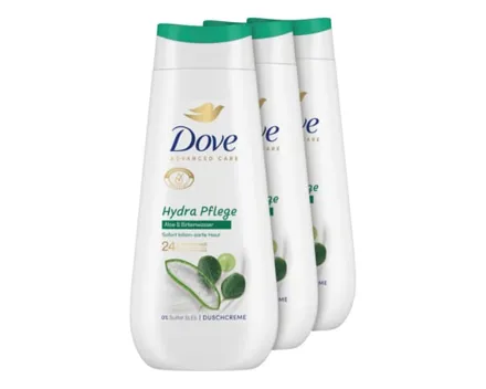 Dove Duschgel Advanced Care Hydra Aloe und Birkenwasser 3 x 225 ml