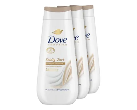 Dove Duschgel Seidig Zart 3 x 225 ml