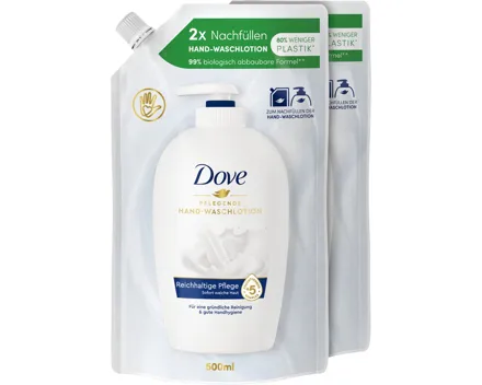 Dove Flüssigseife Reichhaltige Pflege 2 x 500 ml