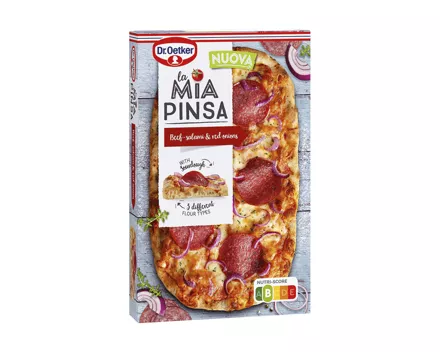 Dr. Oetker La Mia Pinsa Spinat vegan / Rindersalami