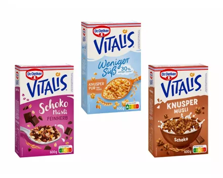 Dr. Oetker Vitalis Müsli weniger süss