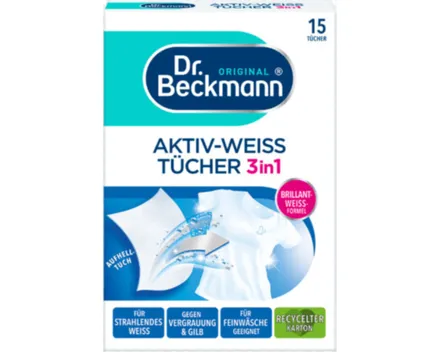 Dr.Beckmann Aktiv Weiss Tücher 15 Stück