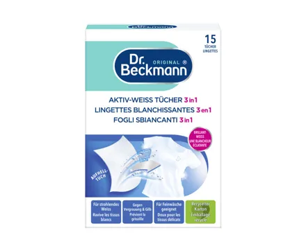 Dr.Beckmann Aktiv Weiss Tücher 15 Stück