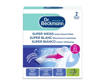 Dr.Beckmann Super weiss Mitwaschbeutel 2x40g
