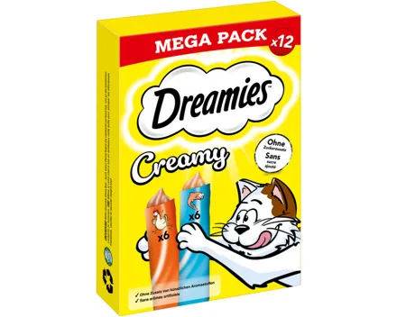 Dreamies Creamy Huhn + Lachs 12x10g