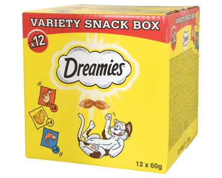 Dreamies Katzensnacks Varietätenbox 12 x 60 g