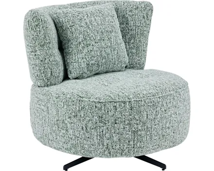 Drehsessel Odin Stoff grün/weiss