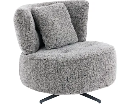 Drehsessel Odin Stoff schwarz/braun