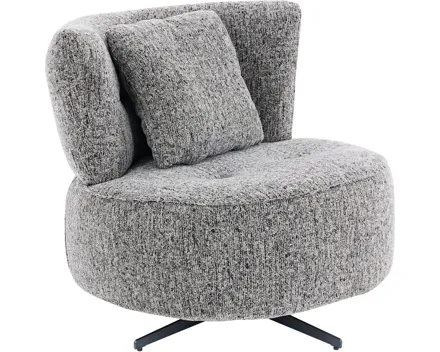 Drehsessel Odin Stoff schwarz/braun