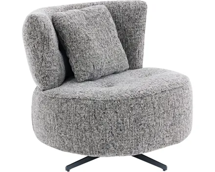 Drehsessel Odin Stoff schwarz/braun