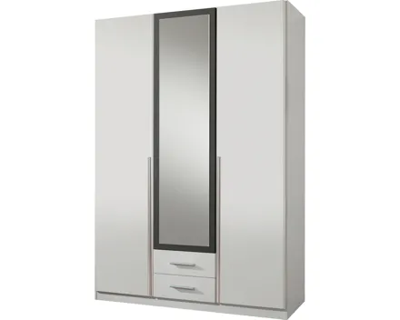 Drehtürenschrank Kuga 3-türig, weiss/graphit