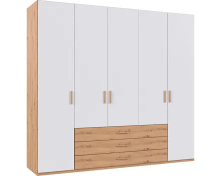 Drehtürenschrank Marcus Dekor weiss 225 x 208 x 58 cm