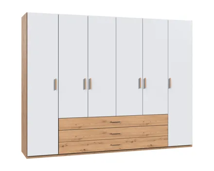 Drehtürenschrank Marcus Dekor weiss 270 x 208 x 58 cm