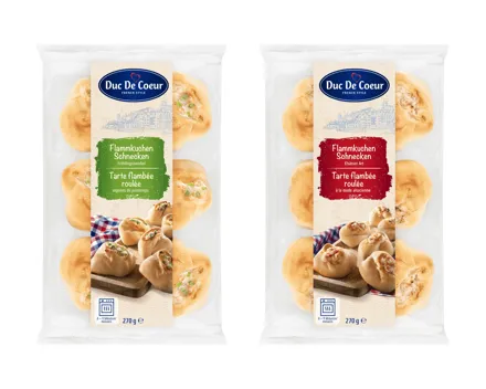 DUC DE COEUR Flammkuchenschnecken
