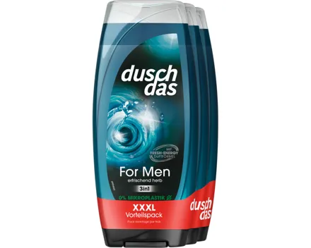 Duschdas Duschgel 3in1 For Men 3 x 225 ml