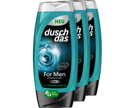 Duschdas Duschgel 3in1 For Men 3 x 225 ml