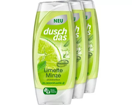 Duschdas Duschgel Limette & Minze 3 x 225 ml