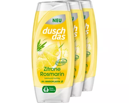 Duschdas Duschgel Zitrone & Rosmarin 3 x 225 ml