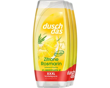 Duschdas Duschgel Zitrone & Rosmarin 3 x 225 ml