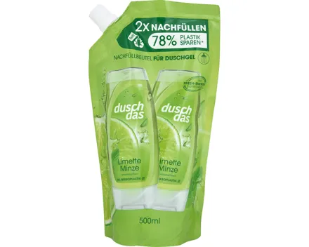 Duschdas Duschmittel Limette & Minze Nachfüllpack 500 ml